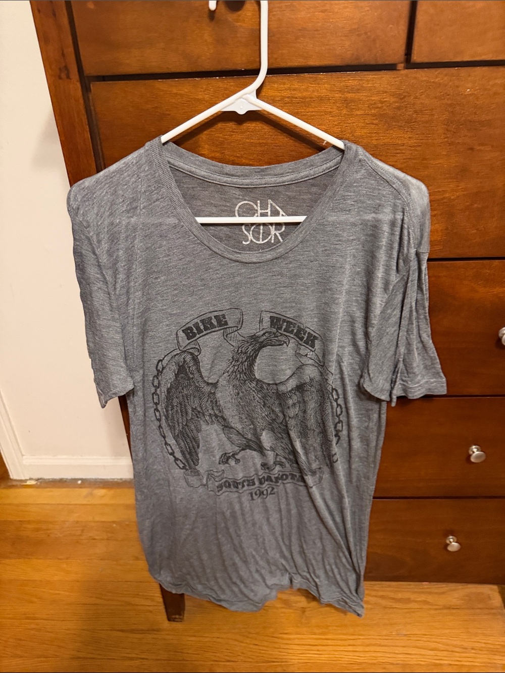 Men's Chaser Gray Bike Week Graphic Short Sleeve Tee